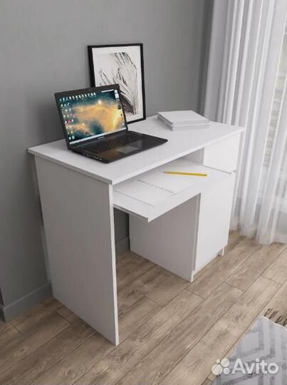 Стол (0,9м) Правый (Левый) Белый (Графит) Мори мс