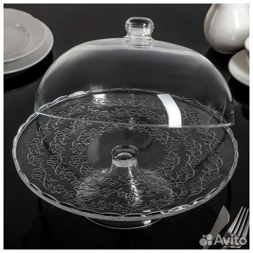 Стеклянная тортовница с крышкой Икеа IKEA новая