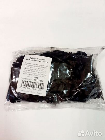 Чипсы дубовые, сильный обжиг, 100 г