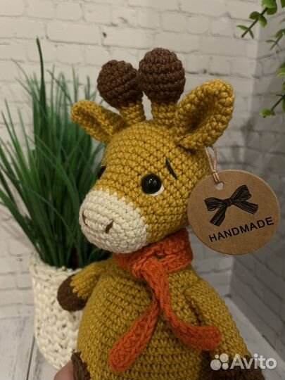 Жирафик мягкая игрушка вязанная