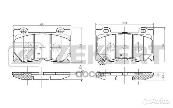 Колодки торм. диск. передн. Infiniti FX 30d 37