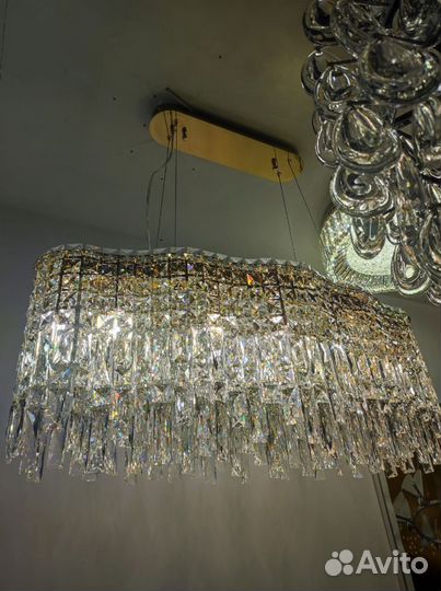 Люстра подвесная дизайнерская с хрусталём