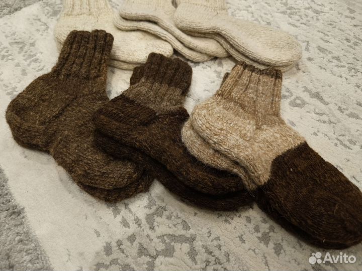 Носки шерстяные вязаные