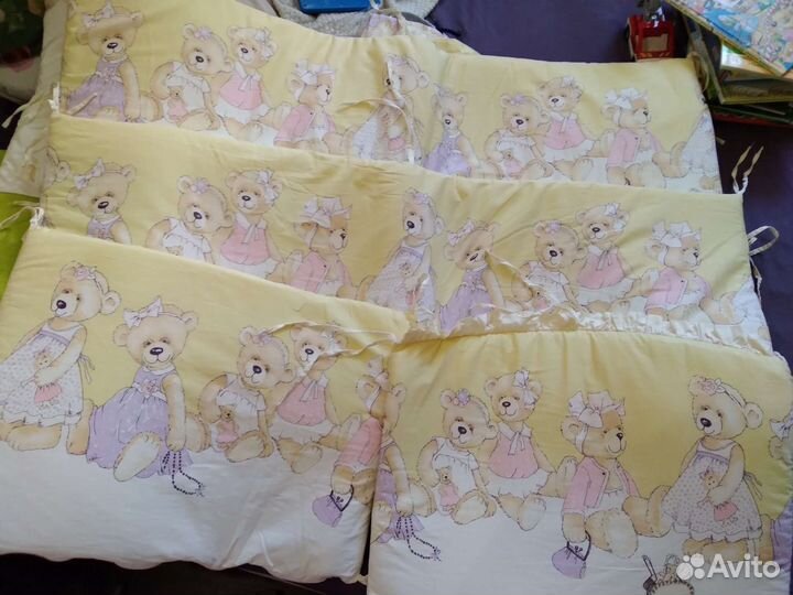 Бортики одеяло подушка пододеяльник простынь