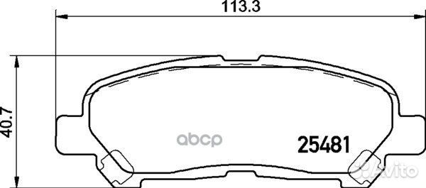 Колодки тормозные дисковые зад NP1122 nissh