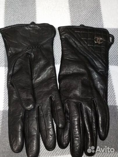 Перчатки женские кожаные