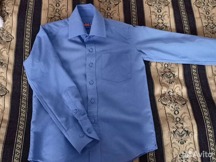 Рубашка голубая 122 р