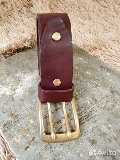 Ремень из натуральной кожи ручной работы