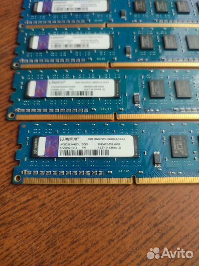 Kingstone ddr3 PC3-10600U 2+2+2+2 Gb