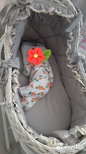 Детская люлька колыбель плетеная