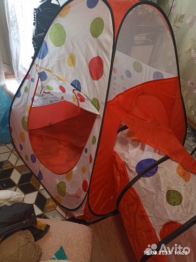 Детская игровая палатка с тоннелем