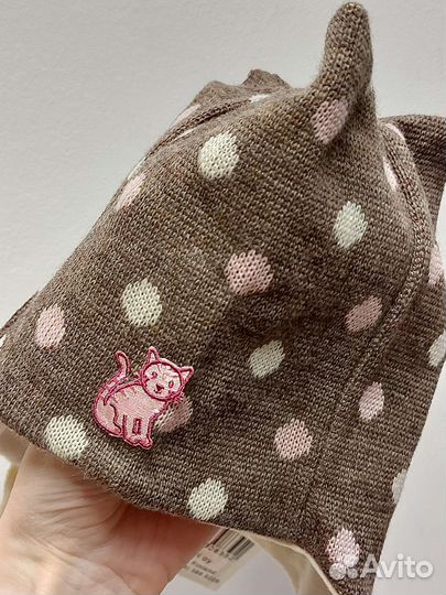 Новая шапка демисезонная для девочек 1-2 года