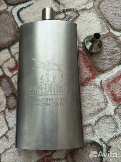 Фляжка карманная для алкоголя Экспедиция