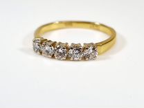 Золотое кольцо с бриллиантами 750 пробы