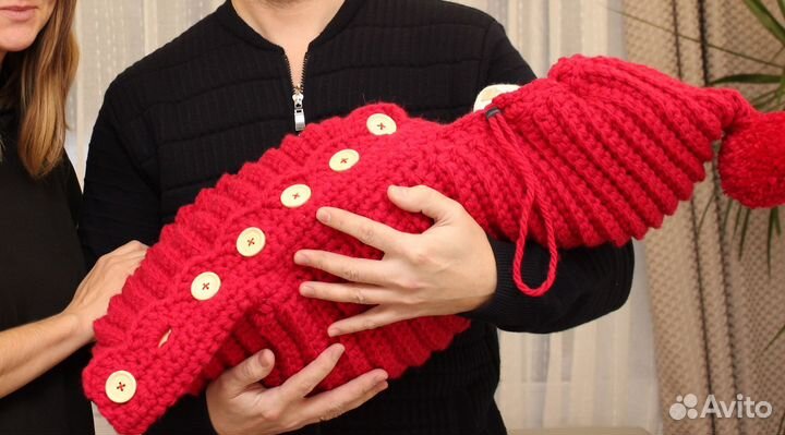 Вязанный конверт на выписку для девочки