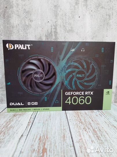 Видеокарта Palit RTX 4060 Dual 8GB. Новая