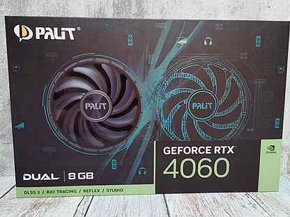 Видеокарта Palit RTX 4060 Dual 8GB. Новая