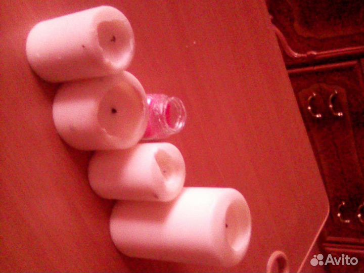 Свечи толстые парафин цвет белый