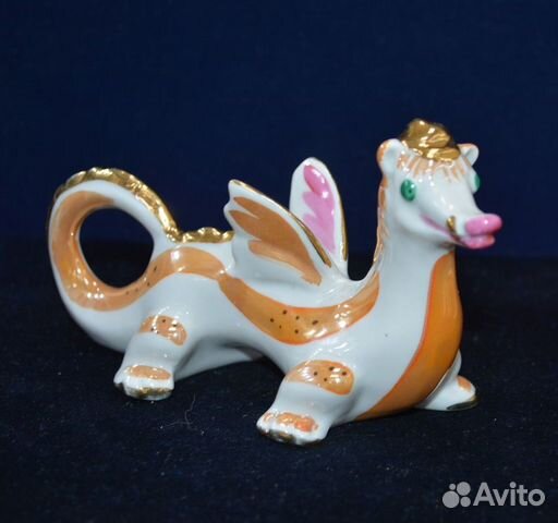 Фарфоровая статуэтка- дракон. дулево (2)