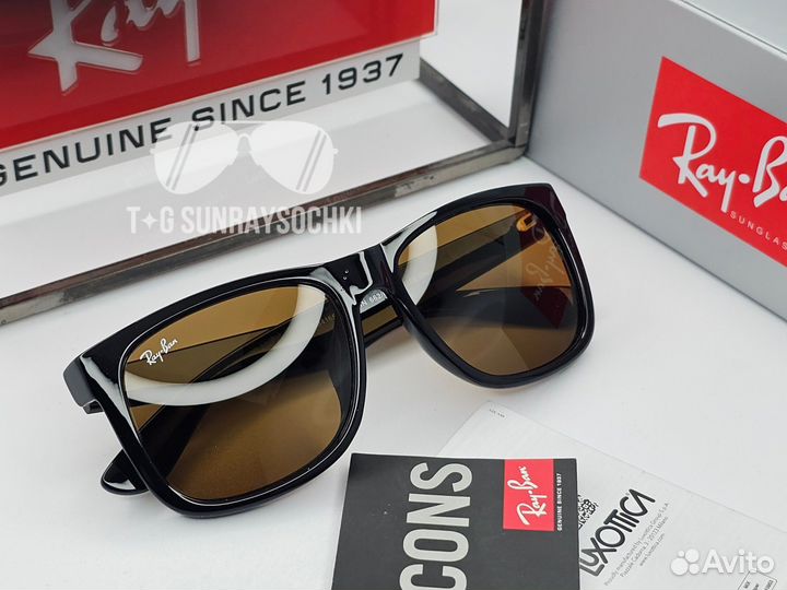 Очки Ray Ban 4165 Justin Коричневые
