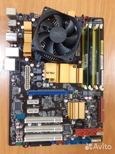 Материнская плата с процессором 775