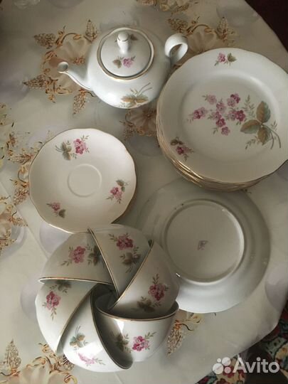 Чайный сервиз Цветение ГДР Konitz (Germany)