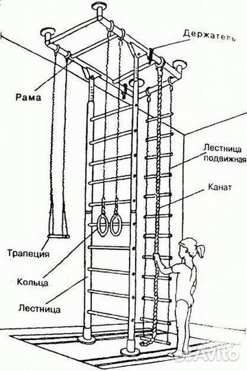 Детский домашний спортивный комплекс 
