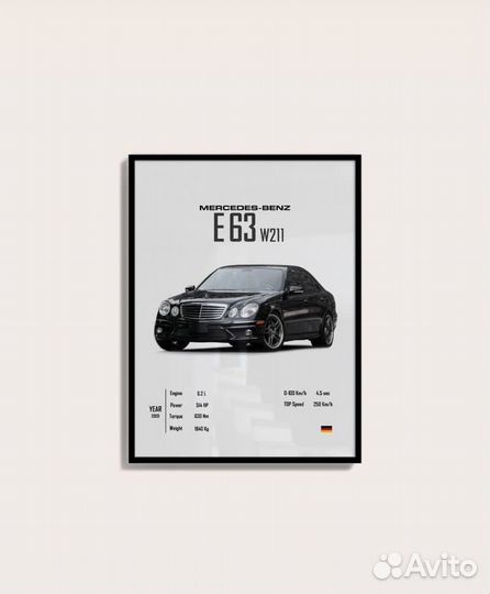 Постер с автомобилем