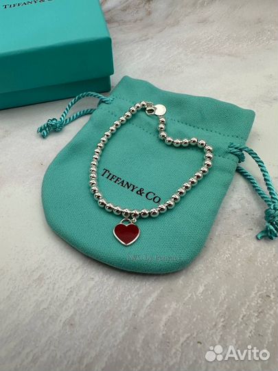 Браслет Tiffany & Co. heart red, новый