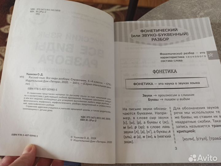 Справочник русский язык 1-4 классы