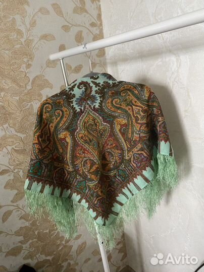 Павловопосадский платок «Шафран» 89х89