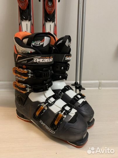 Горные лыжи Rossignol 163, ботинки Dalbello, палки