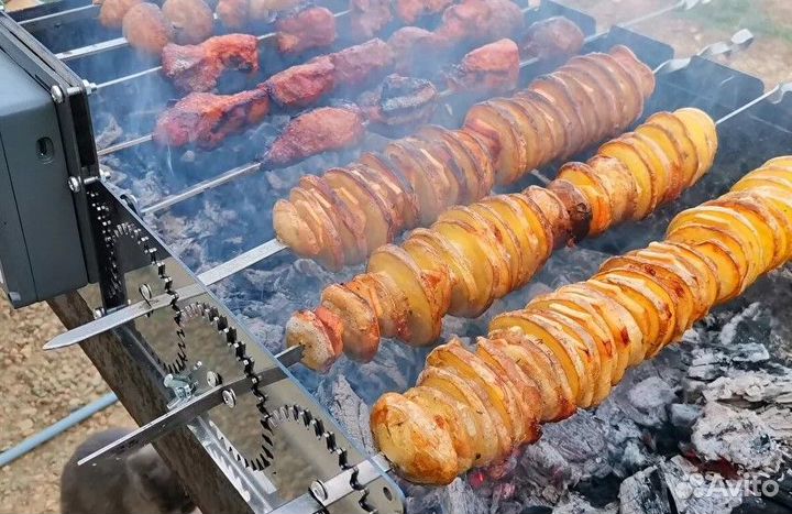 Электрический вертел для мангала