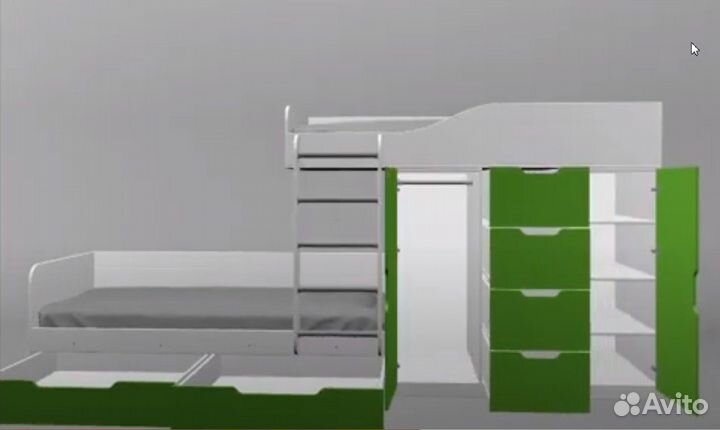 Детская кровать Белый/Сонома