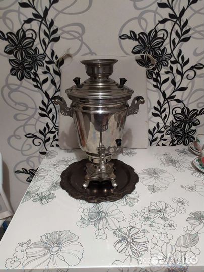 Самовар электрический СССР латунь 60год