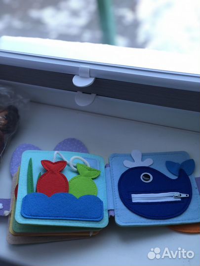 Тактильная книжка из фетра 2 сестры