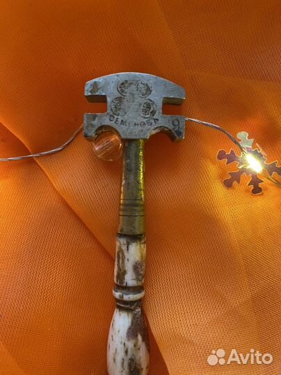 Старинный стеклорез ручка кость 19 век