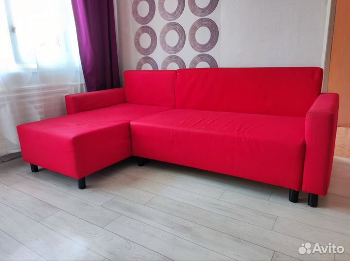 Диван-кровать с козеткой IKEA Lugnvik