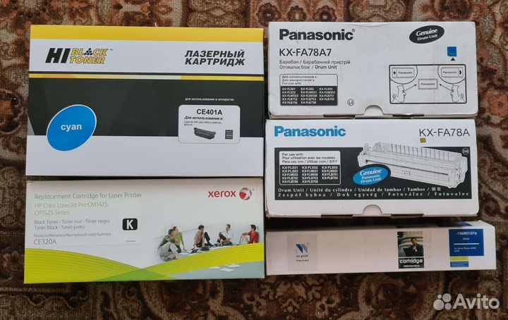 Картриджи и расходн. новые Xerox, HP, Panasonic др