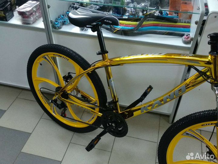 Велосипед на дисках золотой 24 дюйма