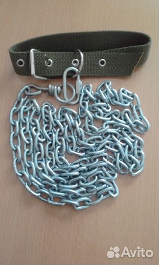 Ошейник и цепь для собаки и поводок