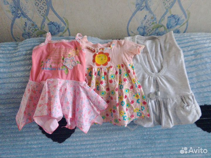 Платьишки, шортики-маечки, для девочки до года