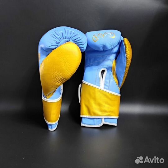 Боксерсекие перчатки Rival RFX Blue Gold