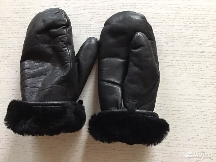 Варежки натуральная кожа цигейка размер 7,5- 8