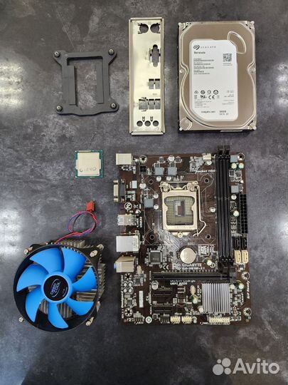 Материнская плата, процессор, озу, HDD