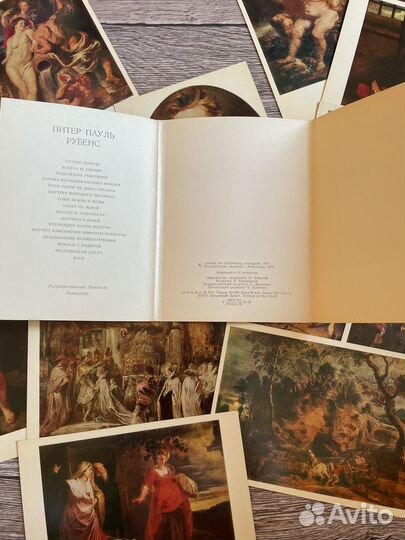 Комплект открыток с репродукциями картин Рубенса