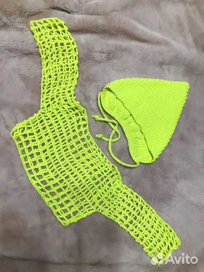 Комплект детский шапочка и топ