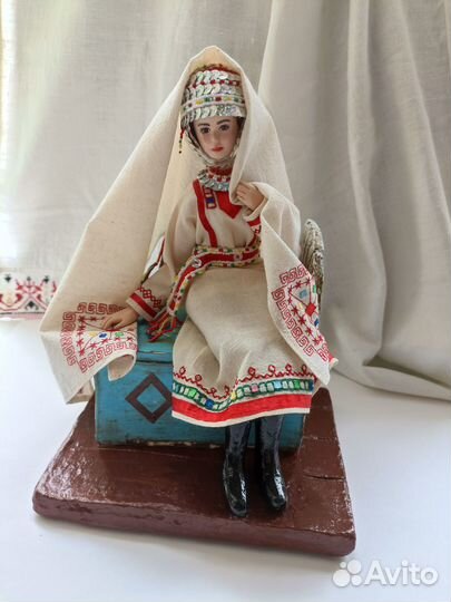 Кукла Чувашская невеста ручная работа 23 см