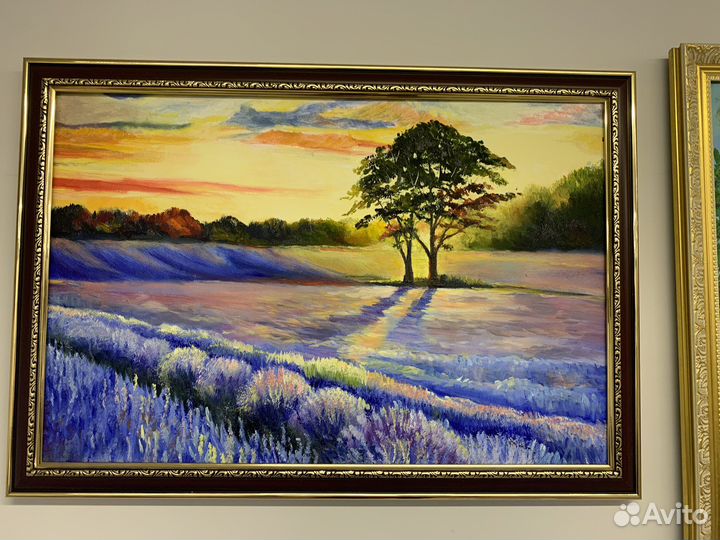 Лавандовое поле- картина маслом нахолсте