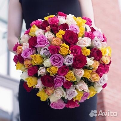 101 Роза микс 40 см